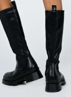 Princess Polly Douglas Boots  Black Cheap