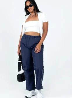 Princess Polly Downtown Parachute Pants  Navy Fashion