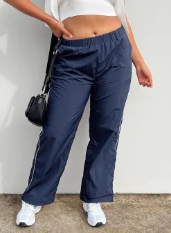 Princess Polly Downtown Parachute Pants  Navy Fashion