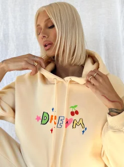 Princess Polly Dream A Little Dream Hoodie  Beige Flash Sale