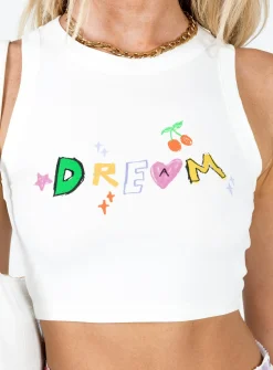 Princess Polly Dream On Tank Top White Discount