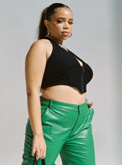 Princess Polly Dreaming Topcurve   Black Flash Sale