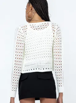 Princess Polly Dreya Cardigan  White Cheap