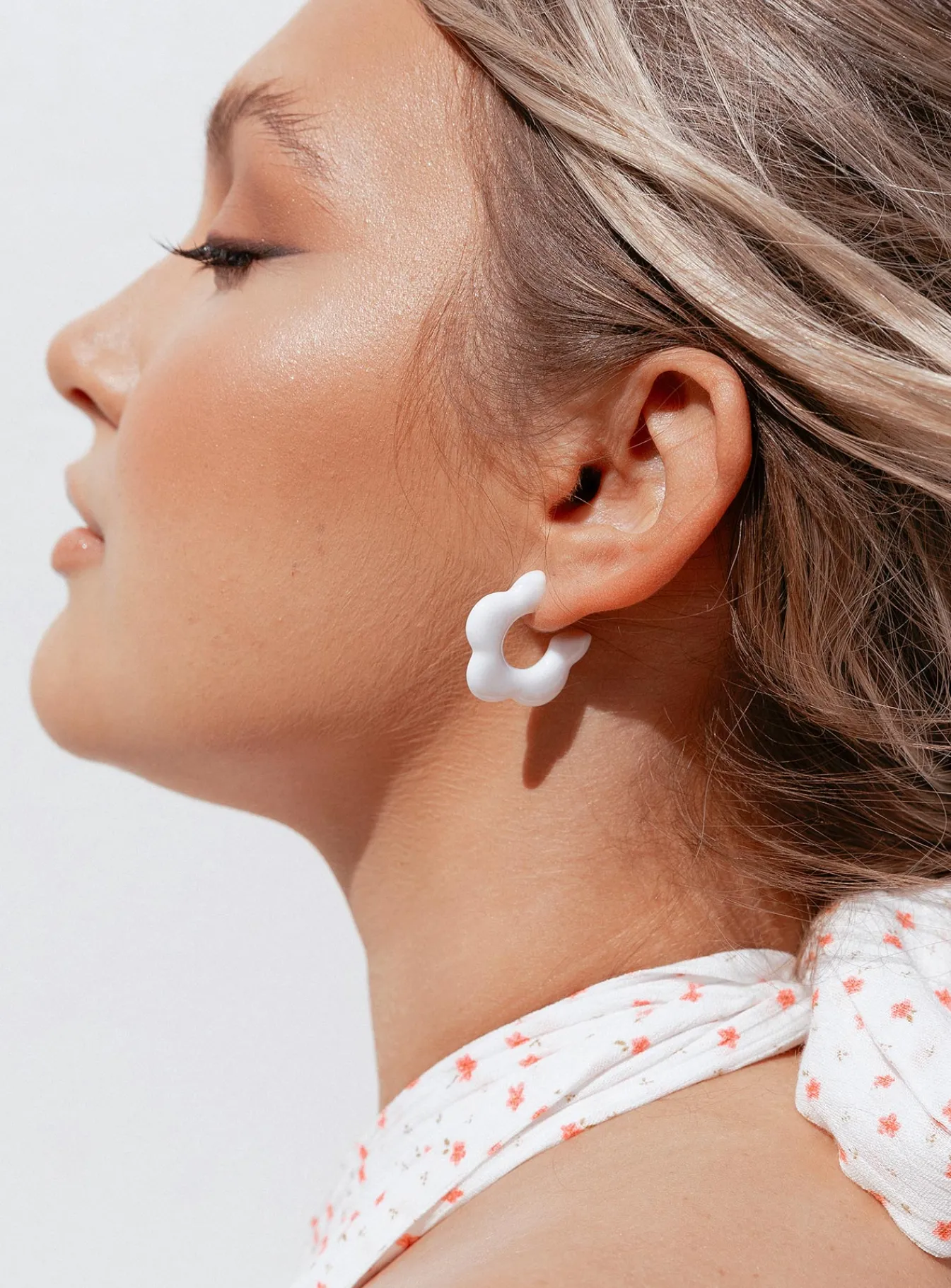 Princess Polly Driftwood Earrings Gold / White Flash Sale