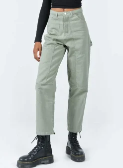 Princess Polly Dropouts Cargo Pants  Green Fashion