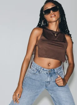 Princess Polly Dustyn Top  Brown Cheap