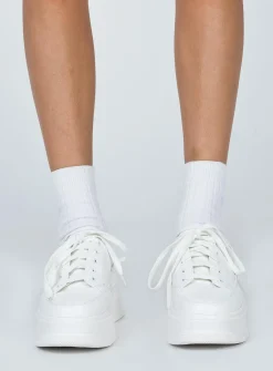 Princess Polly Dylan Sneaker  White Sale