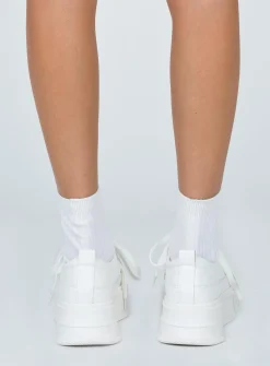 Princess Polly Dylan Sneaker  White Sale