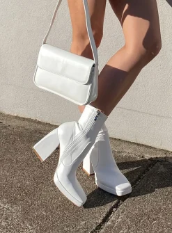 Princess Polly Eastern Boots  White Flash Sale