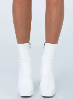 Princess Polly Eastern Boots  White Flash Sale