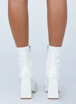 Princess Polly Eastern Boots  White Flash Sale