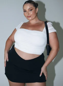 Princess Polly Easton V Front Mini Skirtcurve   Black Store