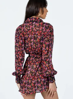 Princess Polly Edena Mini Dressfloral   Black Best