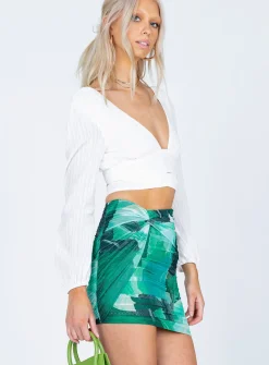 Princess Polly Edina Mini Skirt  Green Online