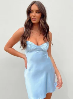 Princess Polly Effie Mini Dress  Blue Hot