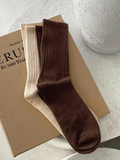 Princess Polly Effortlessly Chic Sock Pack   Beige / Brown Discount