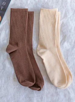 Princess Polly Effortlessly Chic Sock Pack   Beige / Brown Discount