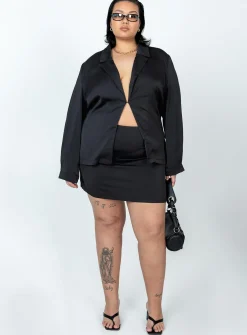 Princess Polly Eileen Setcurve   Black Discount