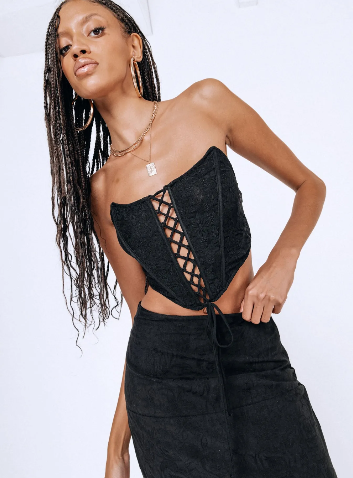 Princess Polly Eilian Corset Black Flash Sale