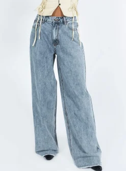 Princess Polly Eivissa Baggy Jeans Faded Denim Outlet