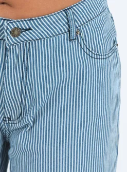 Princess Polly Eivissa Baggy Jeans Blue Denim Stripe Hot