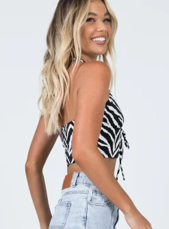 Princess Polly Elaine Top Zebra Flash Sale