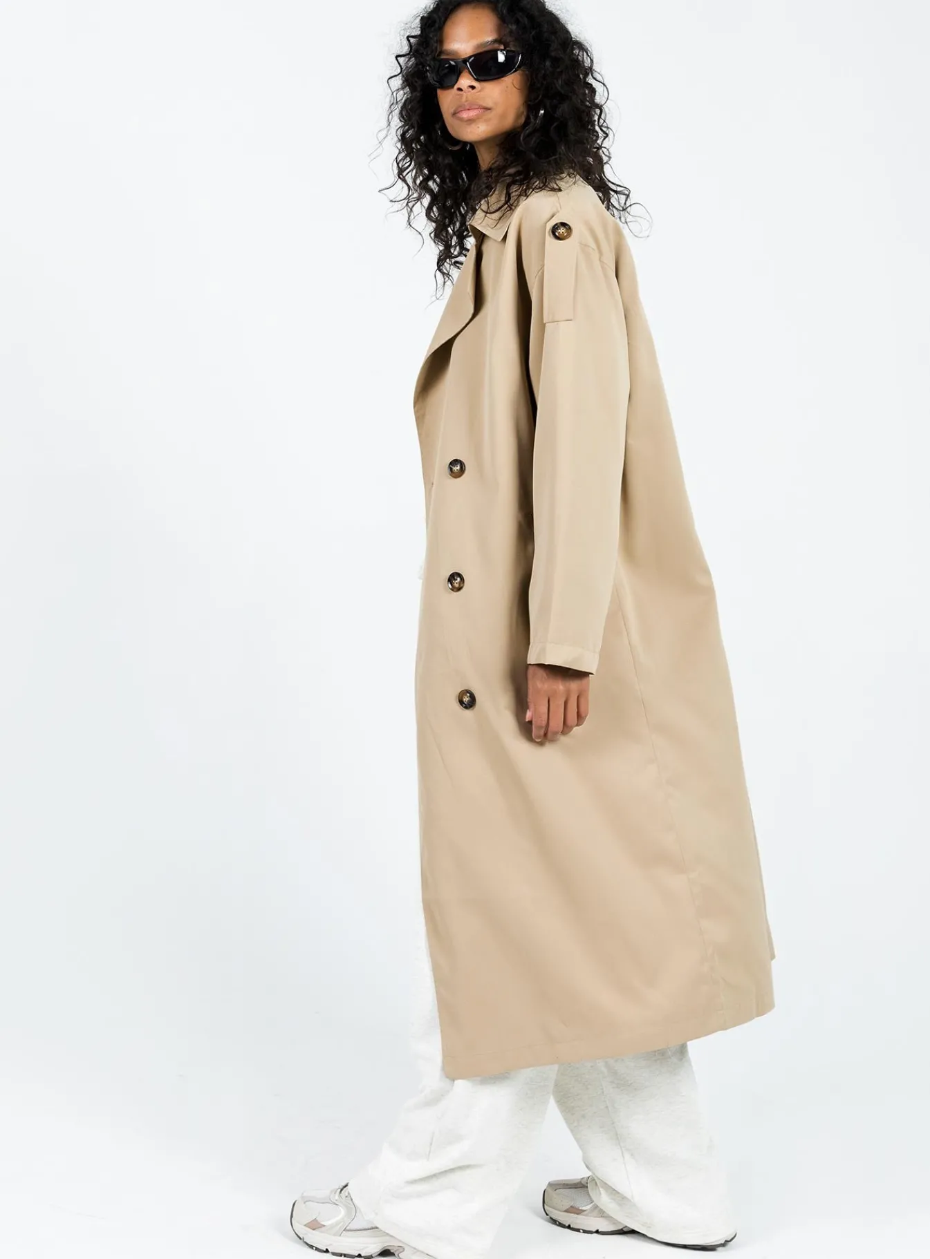 Princess Polly Elgata Trench Coat Beige Cheap