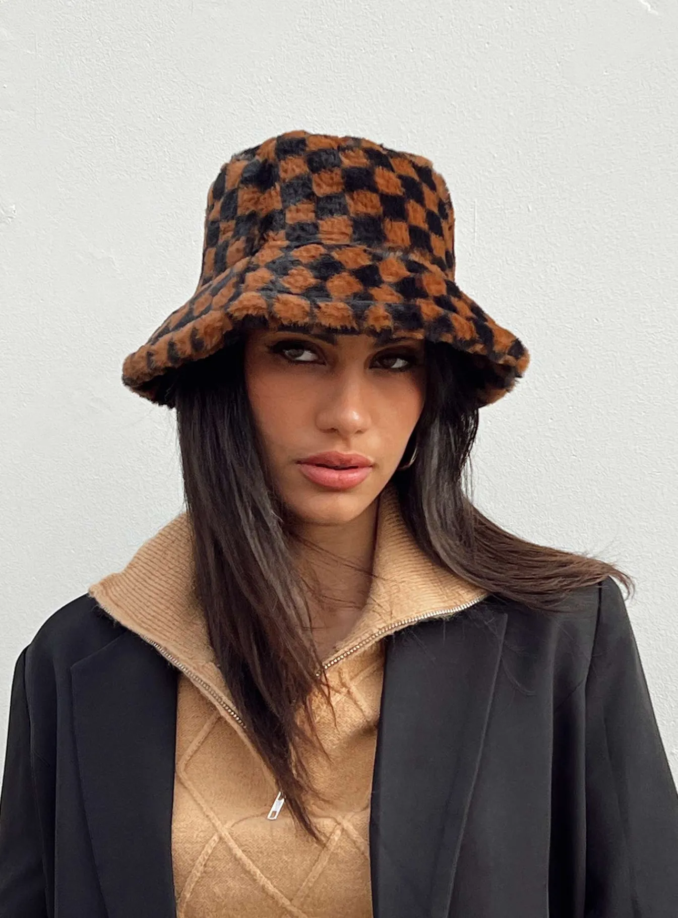 Princess Polly Elias Hat Dark Brown / Black Hot