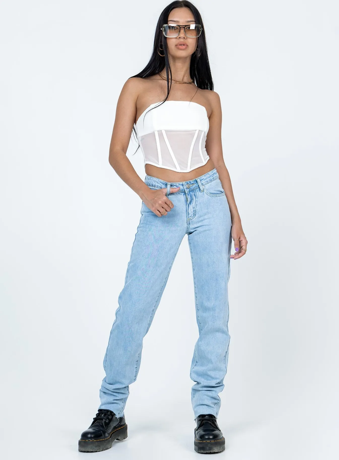 Princess Polly Elin Strapless Top White Discount