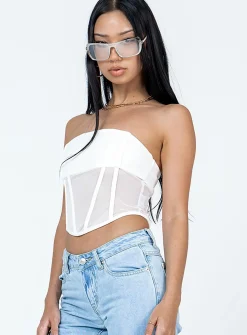 Princess Polly Elin Strapless Top White Discount