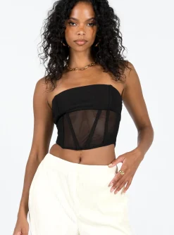 Princess Polly Elin Strapless Top  Black Shop