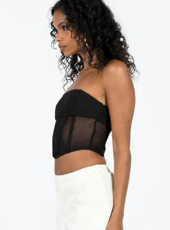 Princess Polly Elin Strapless Top  Black Shop