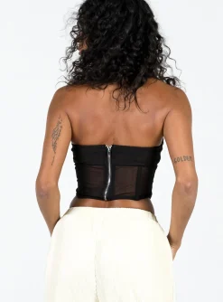 Princess Polly Elin Strapless Top  Black Shop