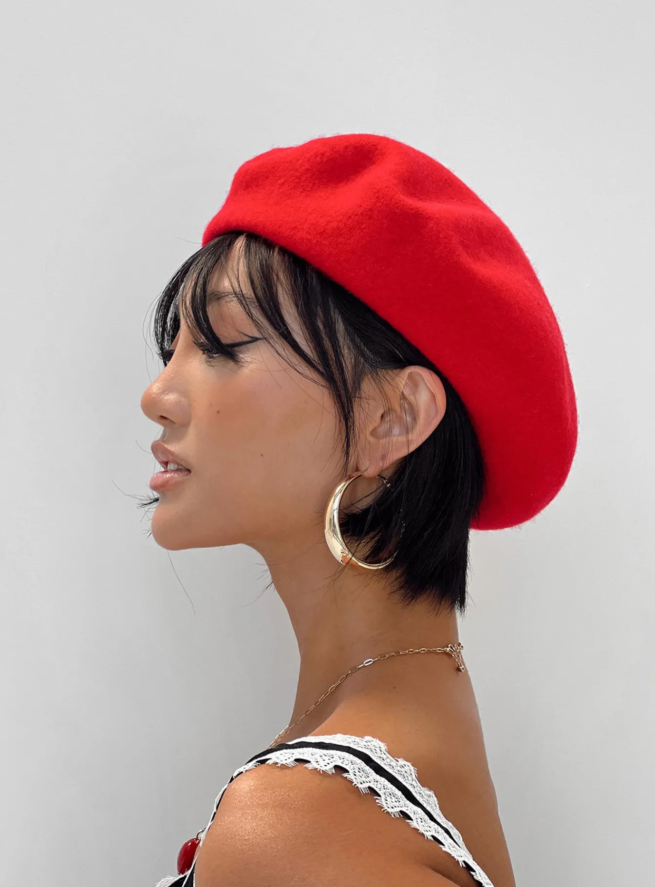 Princess Polly Elio Beret Red Hot