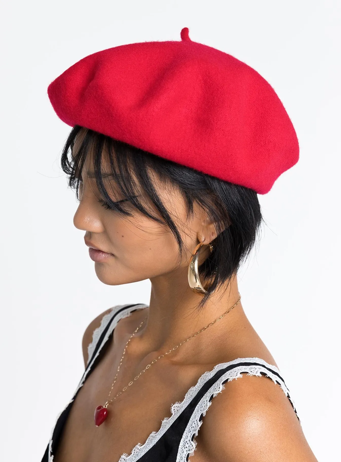 Princess Polly Elio Beret Red Hot
