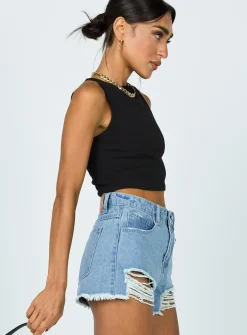 Princess Polly Elise Shorts   Denim Online