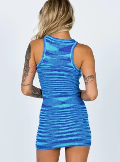 Princess Polly Elish Mini Dress  Blue Cheap
