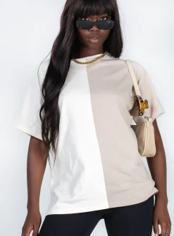 Princess Polly Elisia Tee Off White / Beige   Beige / Off White Fashion