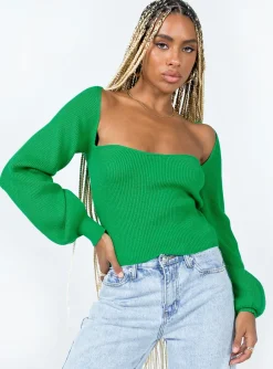 Princess Polly Eliza Sweater  Green Cheap