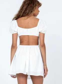 Princess Polly Elizer Mini Dress  White Flash Sale