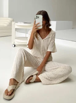 Princess Polly Elizondo Set  Cream Outlet