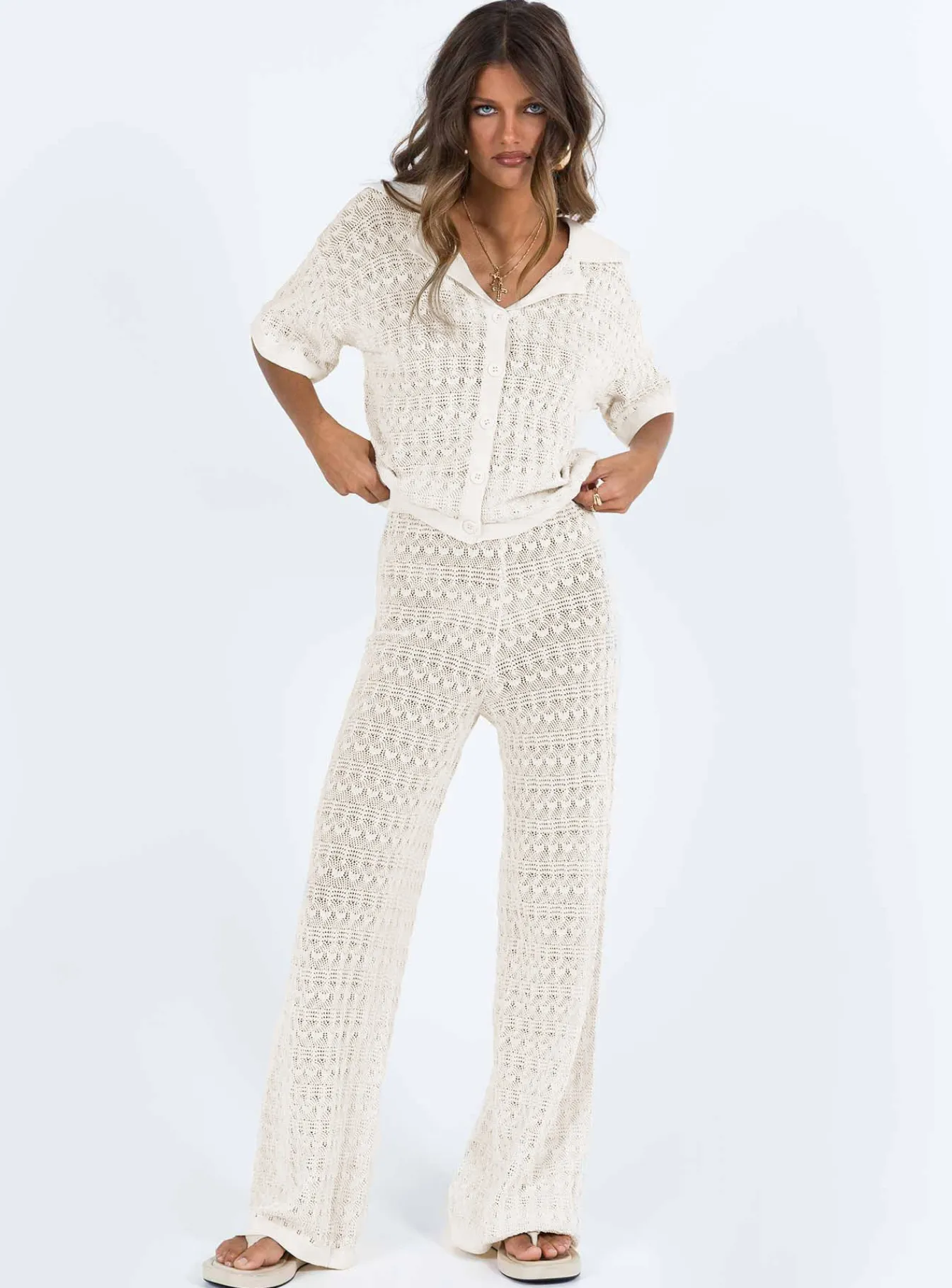 Princess Polly Elizondo Set Cream Outlet