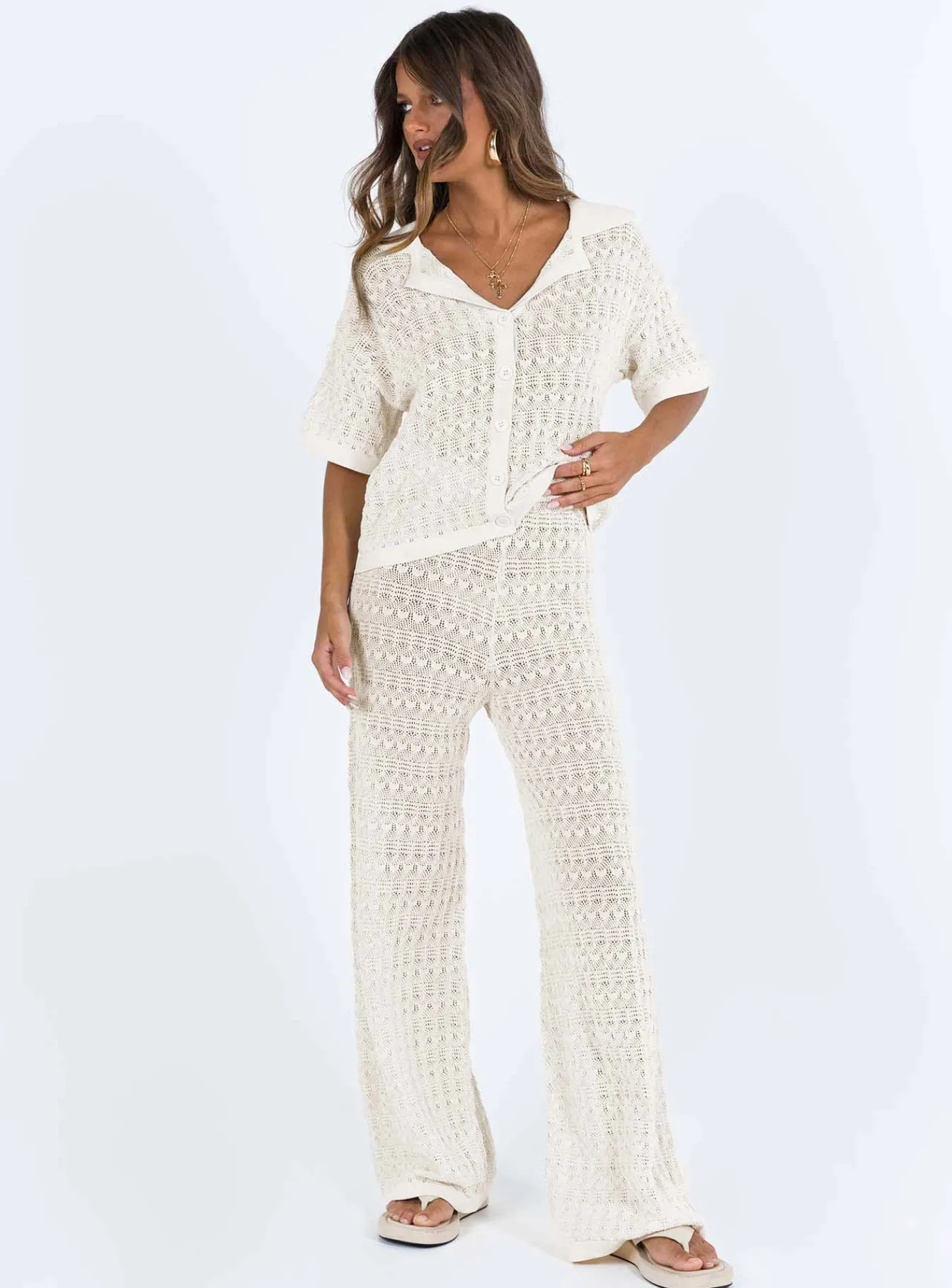 Princess Polly Elizondo Set Cream Outlet