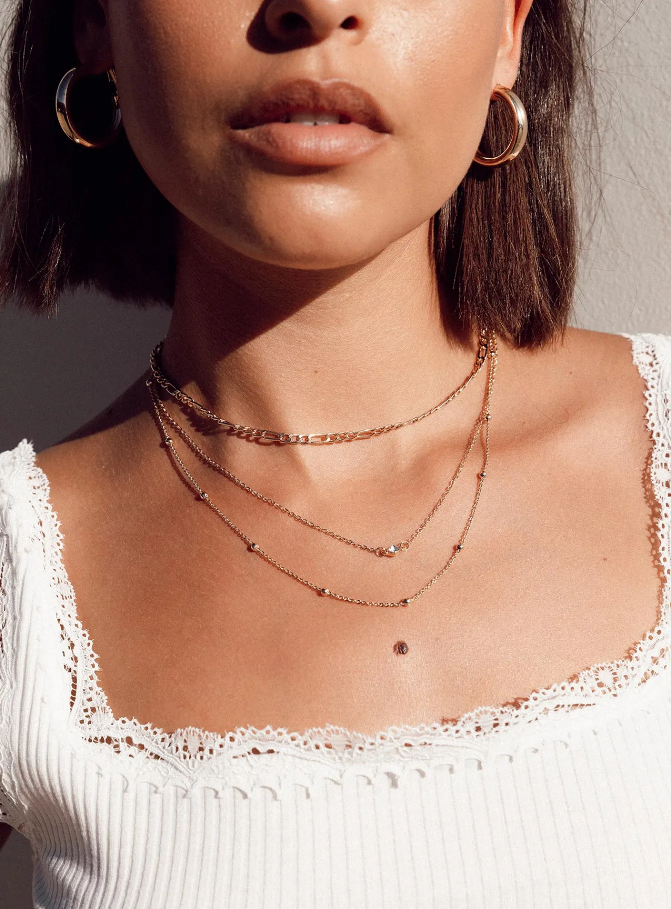 Princess Polly Elkie Dainty Necklace Set Gold Clearance