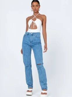Princess Polly Ellamay Bodysuit  White New
