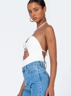Princess Polly Ellamay Bodysuit  White New