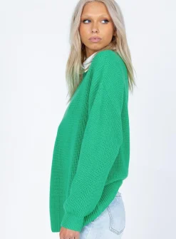 Princess Polly Elleanor Sweater Green Discount