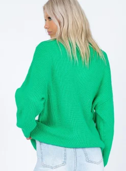 Princess Polly Elleanor Sweater Green Discount