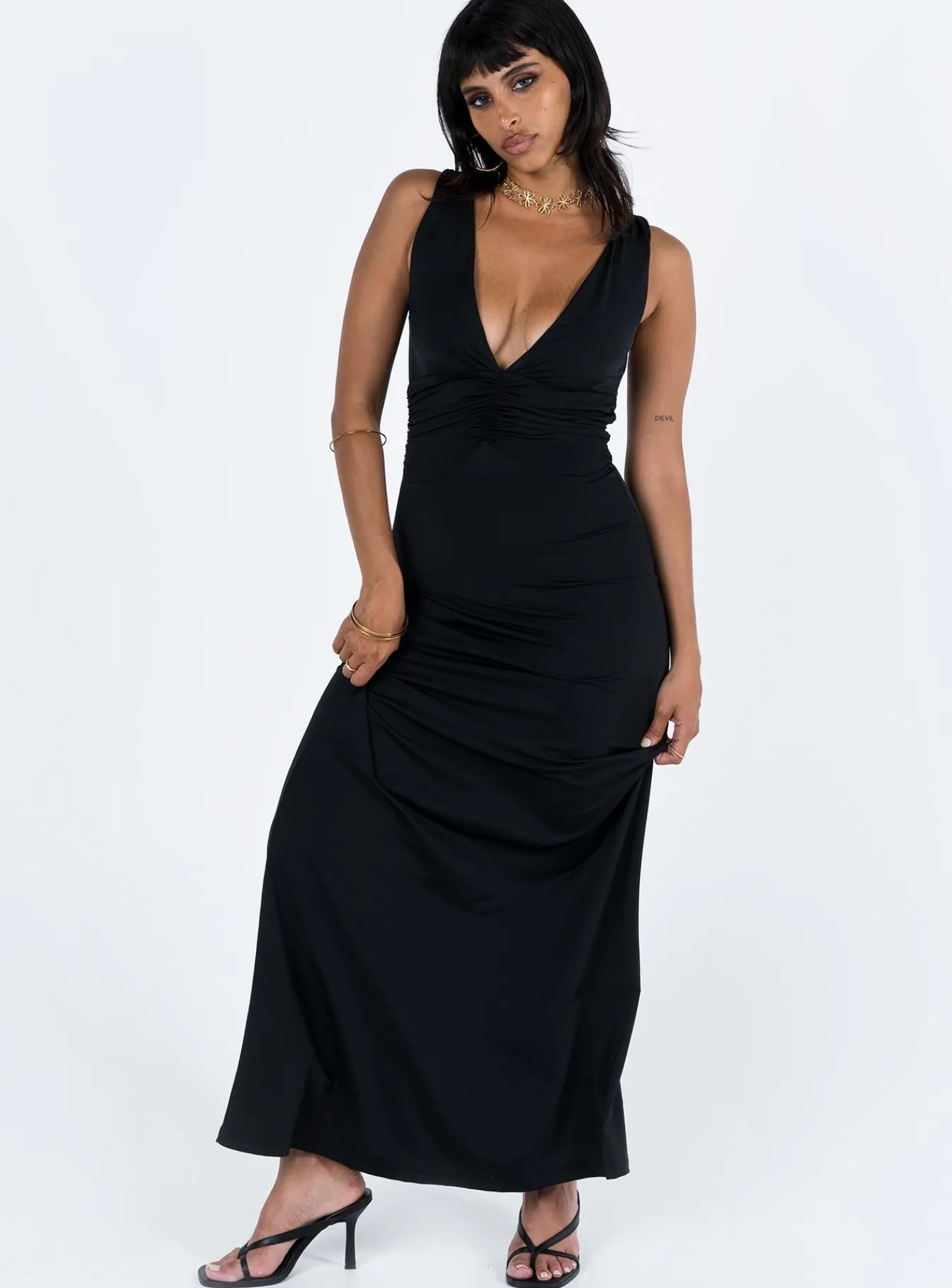 Princess Polly Ellia Maxi Dress Black Cheap