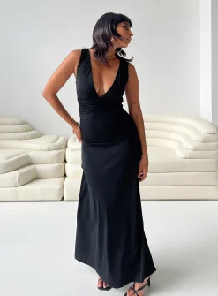 Princess Polly Ellia Maxi Dress Black Cheap